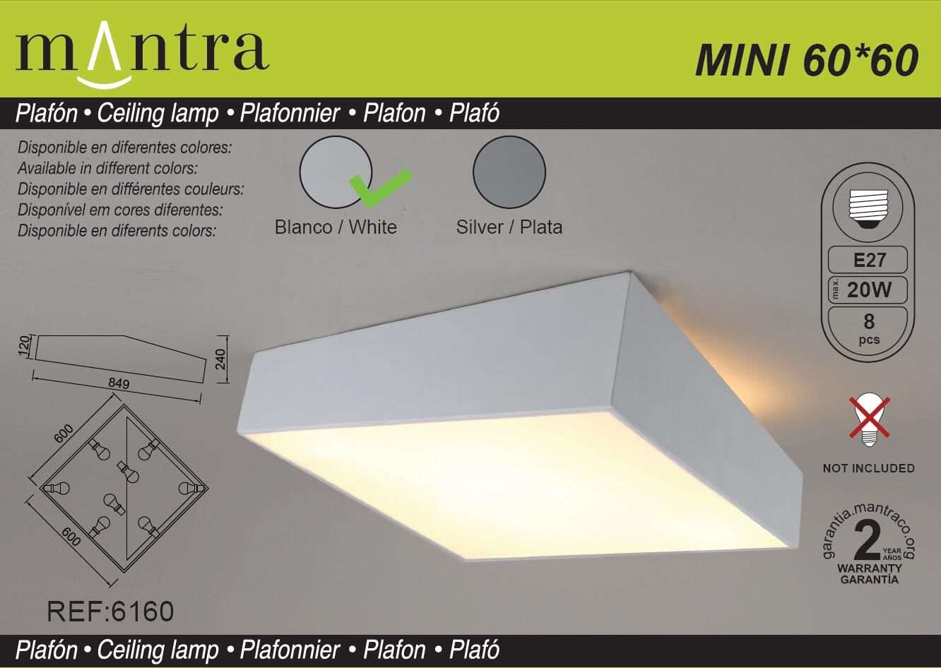 Plafoniera quadrata Mini - immagine 10