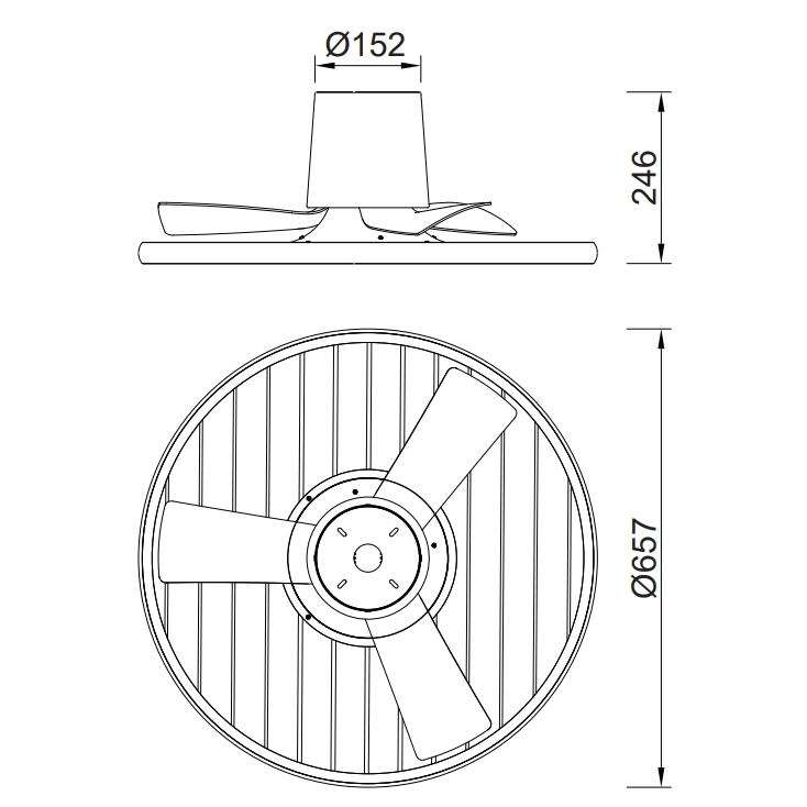 Plafoniera con ventilatore Soho - immagine 4
