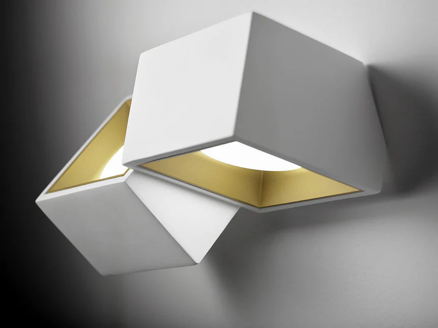 Applique in gesso 2 Luci NASSO - immagine 2